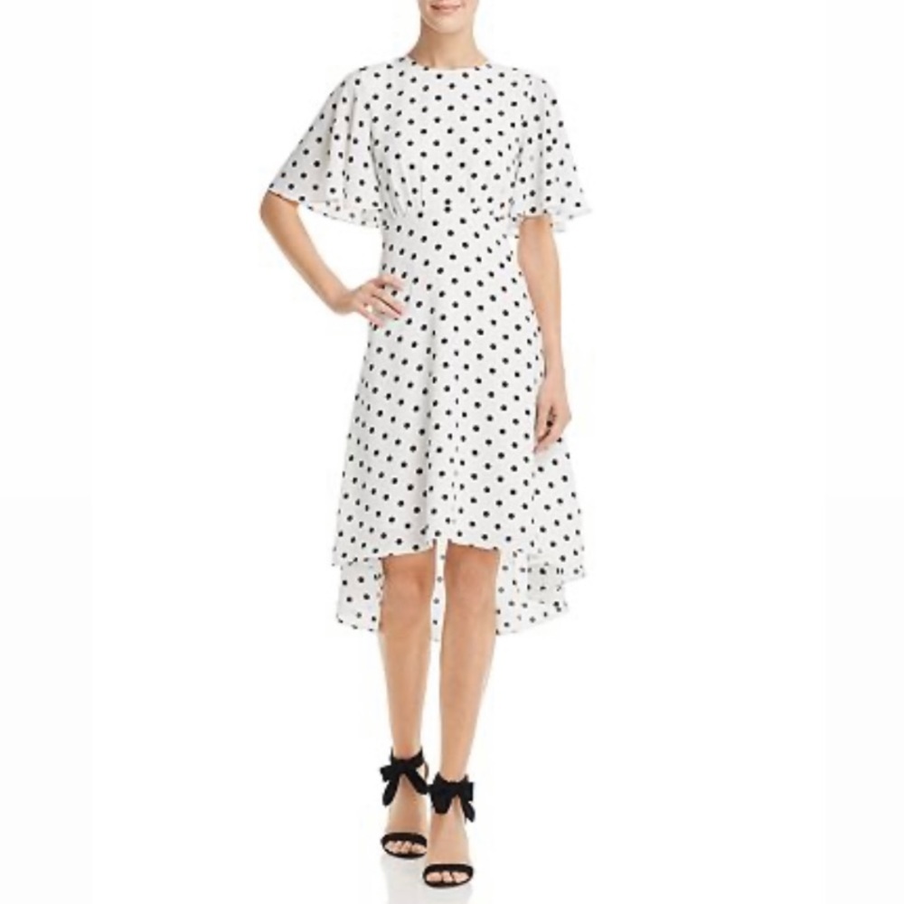 Eliza J Flounced Polka Dot Dress Size 2
